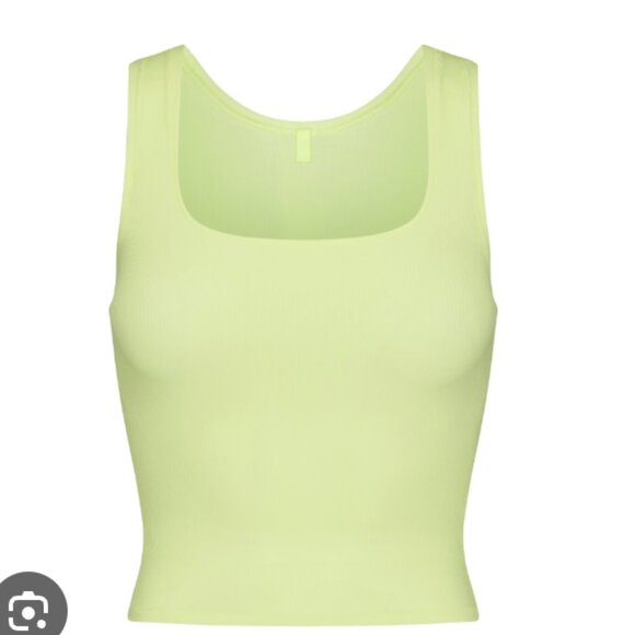SKIMS Cotton Rib Tank Lemonade Size XS - Picture 1 of 4